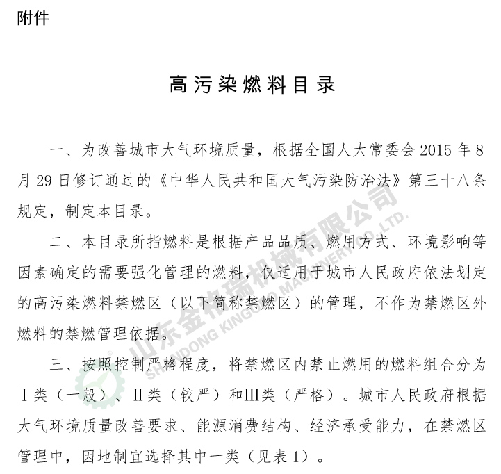 高汙染燃料目錄 高汙染燃料目錄